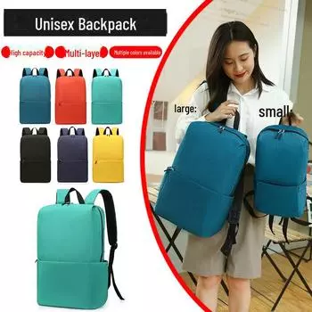 Красочные легкие повседневные рюкзаки для мужчин и женщин – простые школьные и досуговые сумки 10L жёлтый