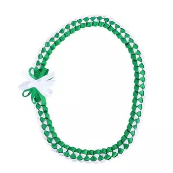 Красочные ленточные гирлянды Ручное изготовление Выпускное ожерелье с плетеным бантом Гладкая ткань Почетный шнур Украшение для платья 5