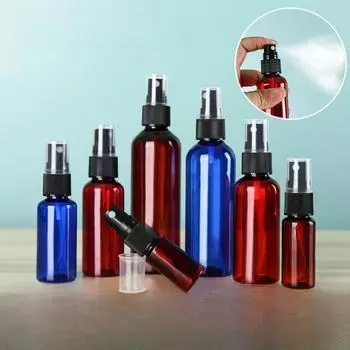 Красочные маленькие ПЭТ-пластиковые бутылки-спрей: 30 мл и 50 мл для алкоголя и парфюмерии 20ml синий