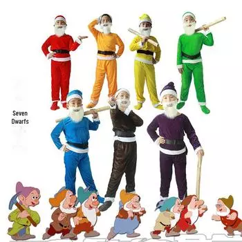 Красочные маскарадные костюмы Белоснежки и семи гномов Ages 11-14