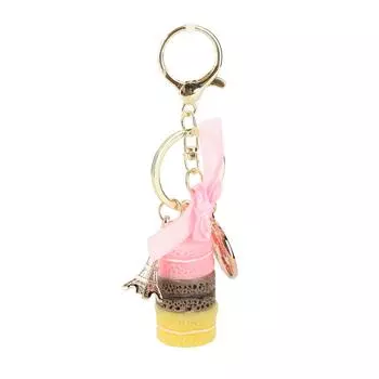 Красочные милые макаруны Эйфелева башня брелок сумка кулон автомобильный шарм украшение(розовый) розовый
