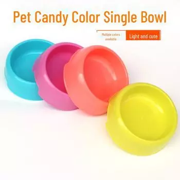 Красочные миски для домашних животных: Прочные пластиковые миски для воды и еды для кошек и собак single bowl