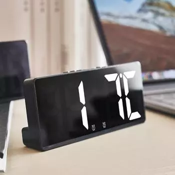 Красочные многофункциональные электронные часы простые часы с большим экраном будильник студенческие часы зеркальные часы украшение спальни