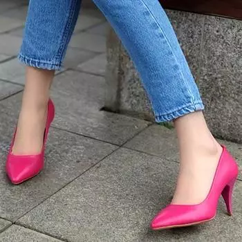 Красочные модельные туфли на низком каблуке для женщин, сандалии на каблуке-китенке для женщин MA-017