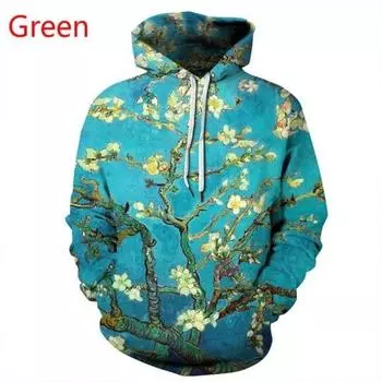 Красочные модные цветы мужские толстовки с капюшоном 3D принт женские повседневные с капюшоном S