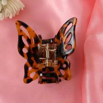 Красочные модные заколки для волос в виде бабочки с ажурным узором из ацетата, женские аксессуары для волос, ацетатные заколки-крабы в форме полумесяца для хвостика для девочек