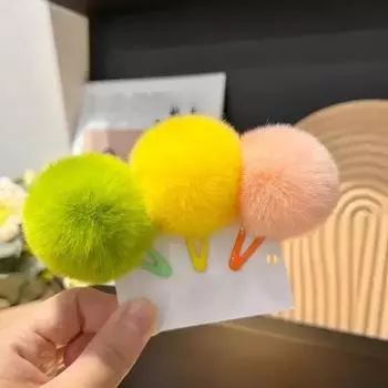 Красочные Мягкие плюшевые звездочки BB заколки для волос для девочек шпильки милые пушистые боковые челки заколки корейский модный головной убор для детей