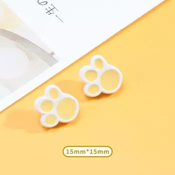 Красочные мультяшные пуговицы Детская одежда Куртка свитер пальто Декоративные пуговицы Аксессуары Универсальные милые пуговицы для одежды 1 #white plus yellow * size as shown