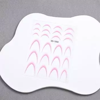 Красочные наклейки для французского градиентного нейл-арта, наклейки для ногтей разных размеров, слайдеры, маникюрные аксессуары для самостоятельного украшения ногтей