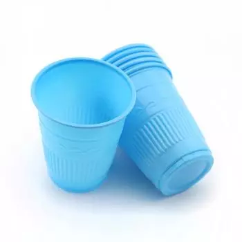 Красочные одноразовые пластиковые стаканчики для ополаскивателя полости рта - красный, синий, зеленый, фиолетовый, желтый, розовый No