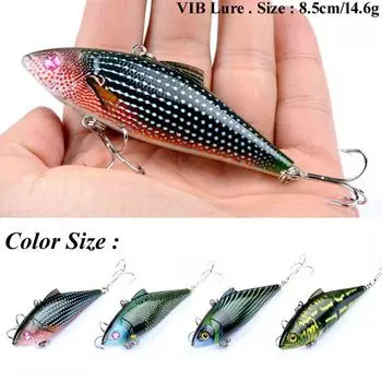 Красочные окрашенные ABS 3D Fish Eyes Bionic VIB Рыболовные жесткие приманки Крючки Инструмент