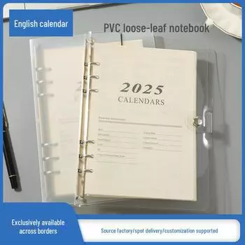 Красочные отрывные квадратные страницы для блокнота из ПВХ на английском языке на 2025 год