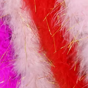 Красочные перья ручной работы Diy Турция Серебряная проволока Перья полоски 13 г Рождественский подарок оранжевый