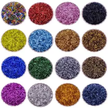 Красочные поделки своими руками оптовая продажа стеклянная трубка 200 шт 2*7 мм изготовление ювелирных изделий акриловое ожерелье браслет глянцевые свободные бусины аксессуары розовый