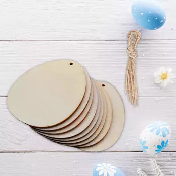 Красочные подвесные деревянные украшения для пасхальных яиц 7cmx5.8cm