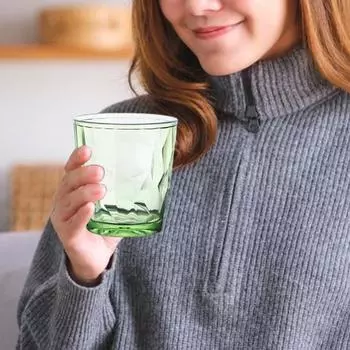 Красочные полупрозрачные стаканы для воды 310 мл, стаканы с ромбовидным узором, небьющиеся, термостойкие, без бисфенола А, штабелируемые стаканы для домашних вечеринок, ресторанов чистый