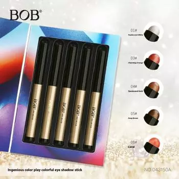 Красочные пятицветные тени для век карандаш для век Тени-карандаш не тускнеют Глянцевый матовый Fine Flash Silkworm Pen Ленивый костюм для макияжа 2g/5pcs