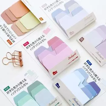 Красочные простые градиентные цвета самоклеящиеся N раз индексы блокнот липучки закладки школа O A