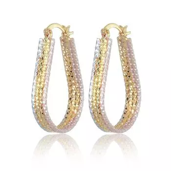 Красочные разноцветные серьги-кольца, модные женские серьги высокого класса, простые серьги-кольца грушевидной формы