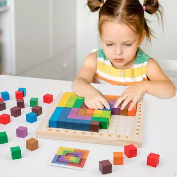 Красочные счетные кубики, образовательные классные деревянные строительные блоки, сортировочная игрушка для ребенка with 20 cards