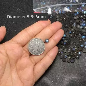 Красочные серьги-пусеты с бусинами, браслет, нота, лабрадорит Ball diameter 5.8~6mm non-porous(Single price)