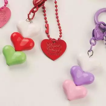 Красочные сердечки бисерный брелок для женщин девочек наушники чехол подвеска сумка украшения аксессуары DIY брелок подарки