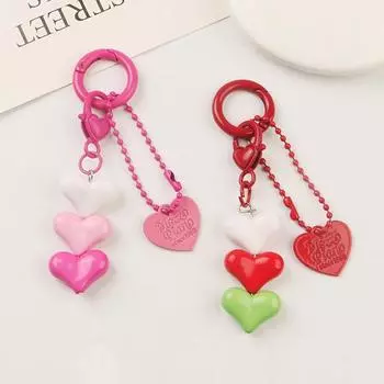 Красочные сердечки бисерный брелок для женщин девочек наушники чехол подвеска сумка украшения аксессуары DIY брелок подарки
