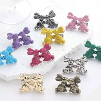 Красочные сердечки кролика брюки пуговицы затяжки талии пряжка джинсы пуговицы для свободных джинсов подарок чёрный