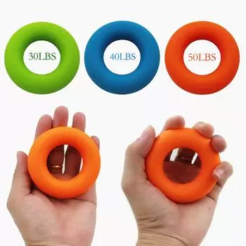 Красочные силовые тренировки мышц, силиконовые захваты, захваты для рук на безымянный палец оранжевый