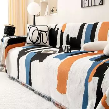 Красочные синельные диванные салфетки, чехлы для диванов, универсальная цельная подушка для дивана Four Seasons с полным покрытием, пылезащитное одеяло 180*130cm