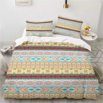 Красочные сложные тотемы удобный комплект 3D печатный пододеяльник комплект ультратонкая наволочка из волокна новый оптовый покрывало US Queen228x228cm
