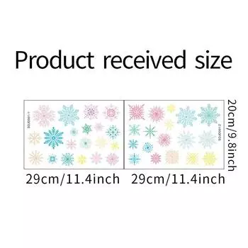 Красочные снежинки электростатические настенные наклейки рождественские украшения для детской комнаты стеклянные окна украшения для дома и торгового центра новогодние обои 20x29cm