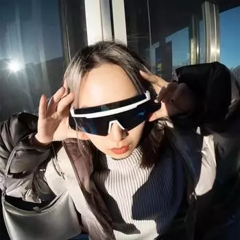 Красочные солнцезащитные очки для езды на велосипеде на открытом воздухе для женщин в Европе и Америке, модные цельные ветрозащитные солнцезащитные очки для мужских очков