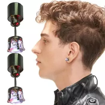 Красочные светящиеся серьги для вечеринок, мигающие серьги, аксессуары для вечеринок в стиле рейв фиолетовый