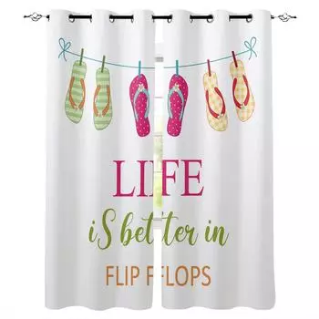 Красочные тапочки затемняющие шторы для гостиной спальни печатные оконные шторы домашний декор W135 x H60cm