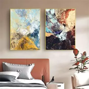 Красочные текстуры граффити плакат напечатан на холсте, настенное искусство в гостиной, украшение дома 21cm30cm NoFrame