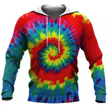 Красочные толстовки с принтом Tie Dye 3D, мужские повседневные толстовки с капюшоном больших размеров, спортивные костюмы Harajuku Y2k, пуловеры, пальто, мужская одежда S