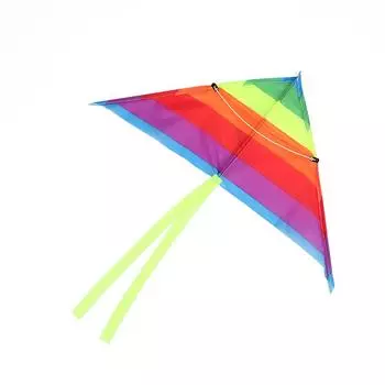Красочные треугольные радужные воздушные змеи, летающие игрушки, воздушные змеи для детей, дети с 30-метровой веревкой для воздушного змея, развлечения на открытом воздухе, спортивные воздушные змеи, игрушки Without 30M Line