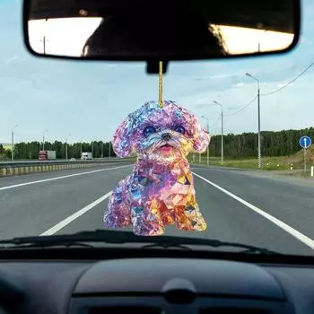 Красочные украшения в виде животных Акриловый брелок для ключей Рюкзак Подвесные украшения Зеркало заднего вида автомобиля Аксессуары Сумка для ключей Украшения на День святого Валентина D