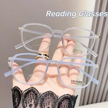 Красочные ультралегкие очки для пресбиопии, модные очки для пожилых женщин с высокой четкостью, полнокадровые очки для чтения, защищающие от синего света 0