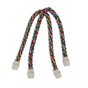 Красочные веревочные жердочки для птиц, подставка для окуня, клетка, игрушка для скалолазания для волнистого попугайчика ара, зяблика