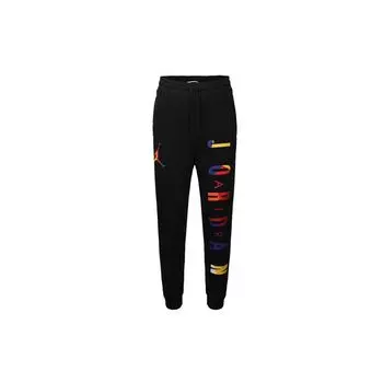 Красочные вязаные брюки для бега с логотипом Jordan Jumpman, мужские брюки, черные CJ7884-010 S