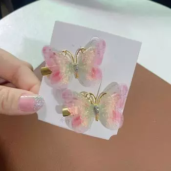 Красочные заколки-бабочки, заколки для волос для девочек, женские милые украшения для волос, радужные головные уборы, модные аксессуары для волос