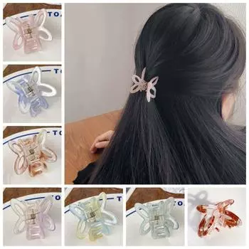 Красочные заколки для волос в виде бабочки, акриловые ацетатные заколки для волос, симпатичные заколки для волос в виде бабочки для девочек синий