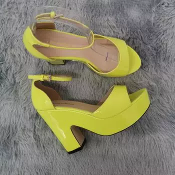 Красочные женские босоножки, летние, сексуальные, с открытым носком, с пряжкой, на платформе, на толстом высоком каблуке, красные, свадебные туфли, большие размеры 35