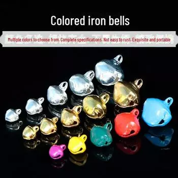 Красочные золотые и серебряные железные колокольчики-подвески для поделок своими руками — идеально подходят для украшения детского сада и проектов ручной работы 8mm - 1 piece