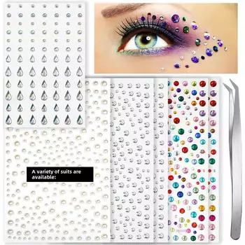 Красочные звездное небо акриловые наклейки для ногтей и лица с бриллиантами для детей