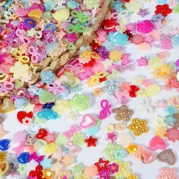 Красочные звездочки, цветочки, банты, бусины из АБС-пластика, сделай сам, нейл-арт и аксессуары для чехлов для телефонов