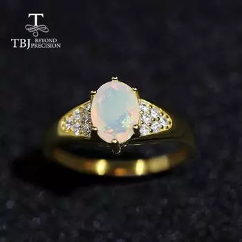 Красочный блестящий опал, драгоценный камень, серебряное кольцо, натуральный Эфиопский опал, серебро 925 пробы, изысканные ювелирные изделия для женщин, повседневная одежда, подарок us ring size 6# белый