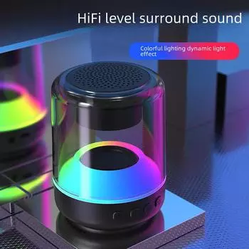 Красочный Bluetooth-динамик: Стереосистема с мощными басами, громкий, водонепроницаемый мини-сабвуфер для использования дома и на улице Large DY66 чёрный